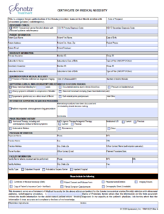 certificate of medical necessity